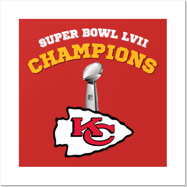 Chiefs Superbowl 2023 Champions Wall Art by CityTeeDesigns